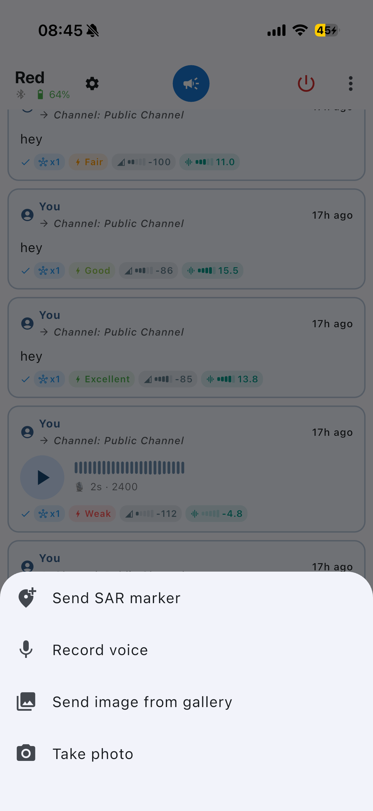Map view with live team context